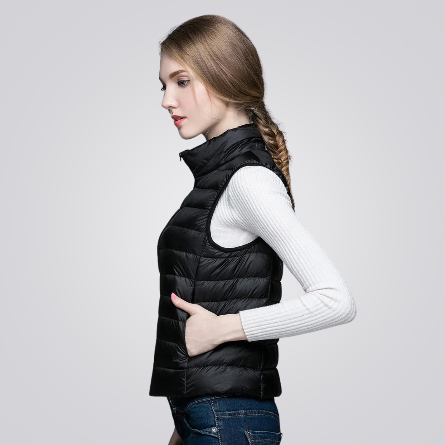 Colete Puffer Feminino Flor