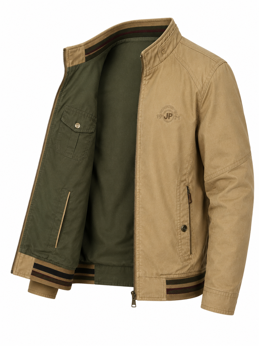 Casaco Masculino Militar Reversível de Algodão