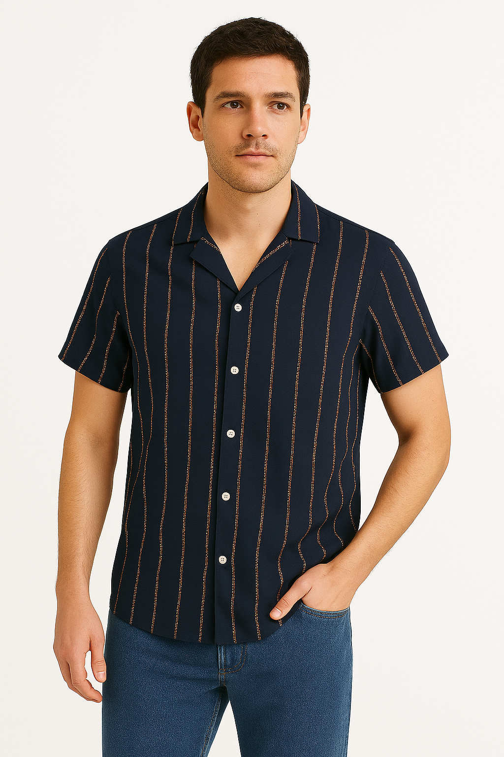 Camisa Social Manga Curta Lyris