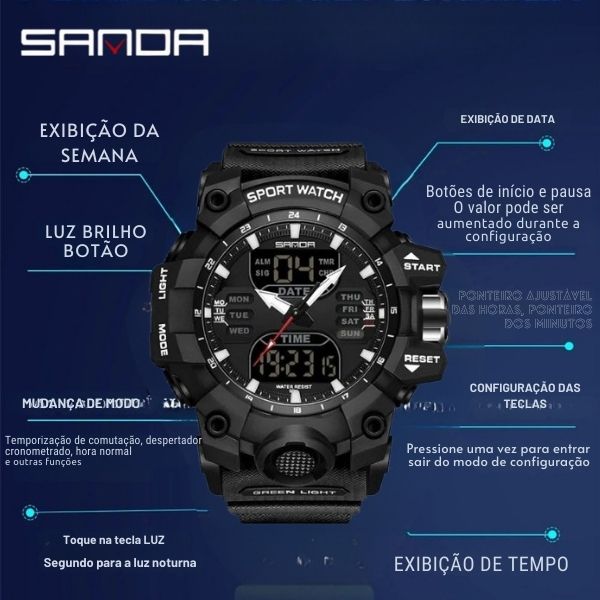 Relógio Esportivo Masculino TitanPulse - Sanda