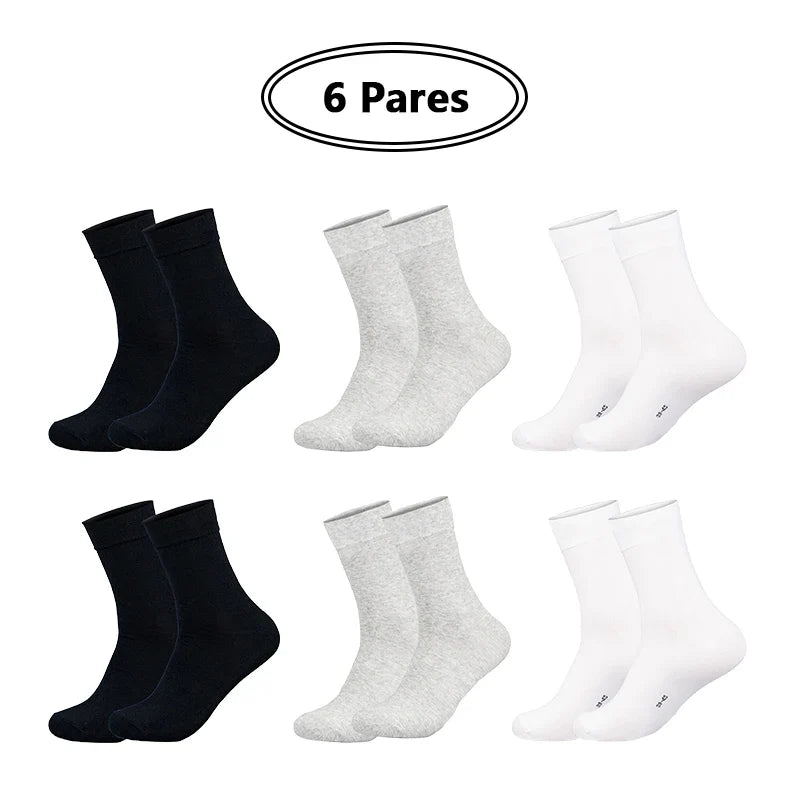 Kit 6 Pares Meias com Algodão