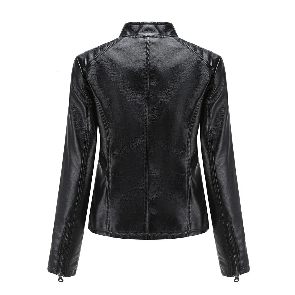 Jaqueta Feminina Estilo Biker com Zíper Luxy - (Promoção de Inverno 2025)