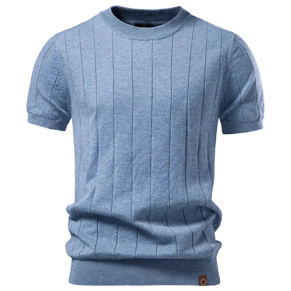 Camiseta Masculina Casual Listrada Positano