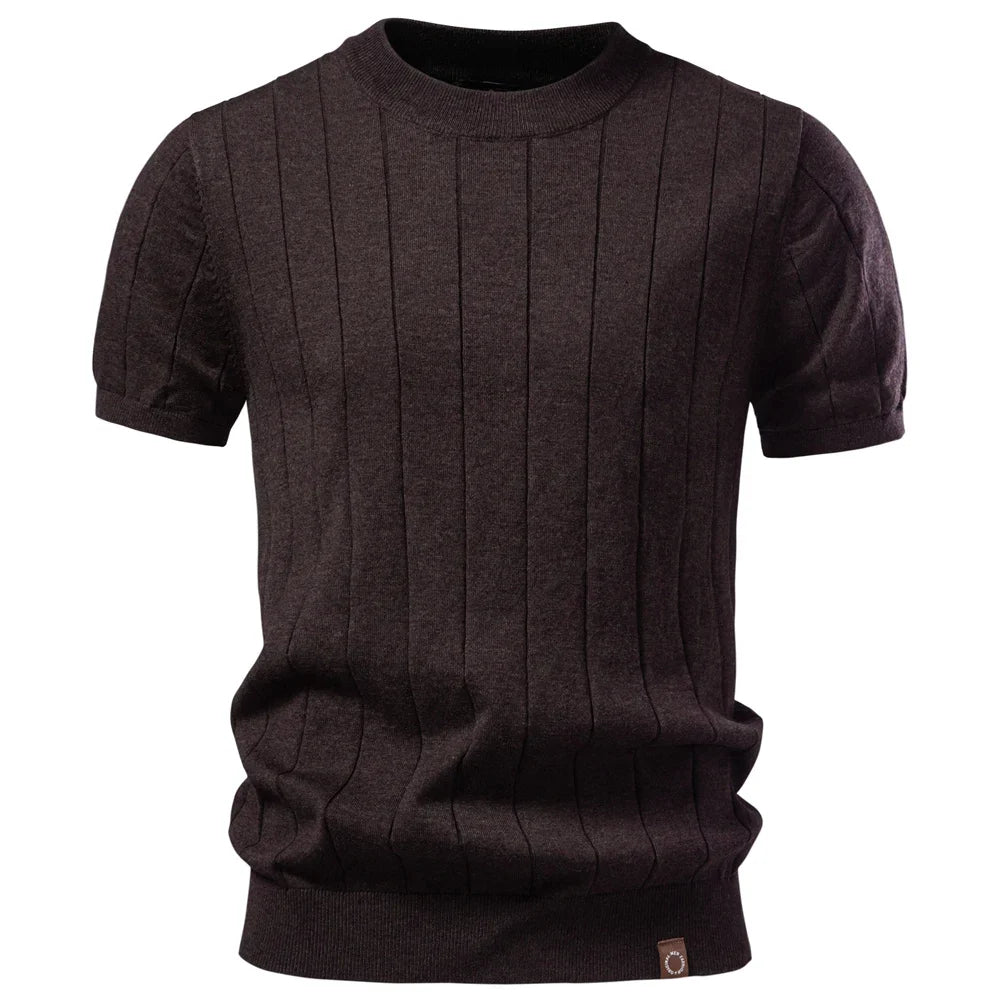 Camiseta Masculina Casual Listrada Positano