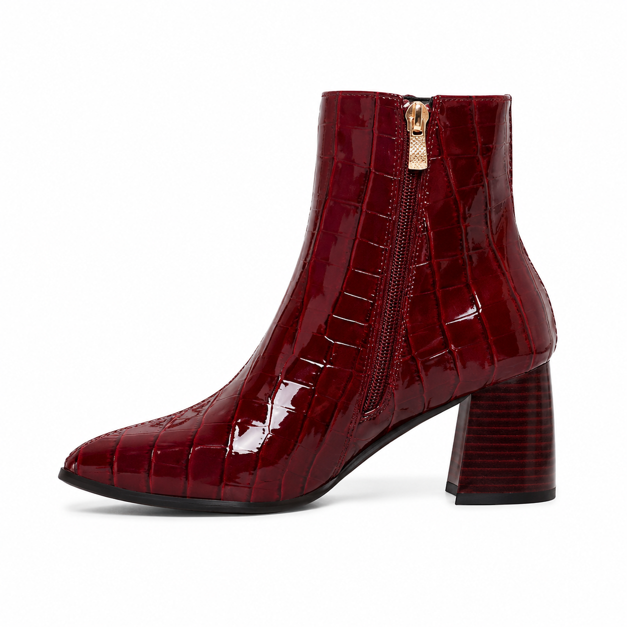 Bota de Couro Casual Feminina Wizez