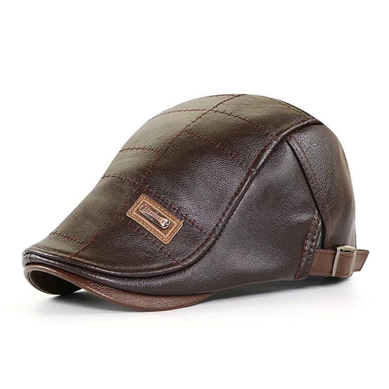 Boina Masculina Italiana de Couro - (Promoção de Inverno 2025)