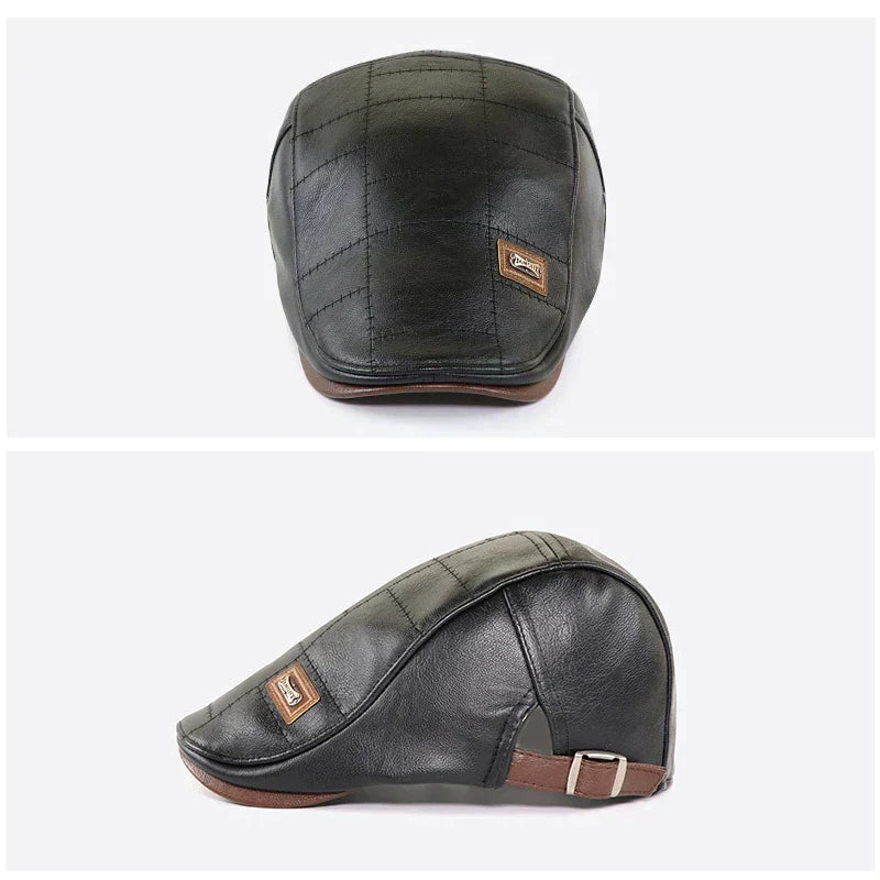 Boina Masculina Italiana de Couro - (Promoção de Inverno 2025)