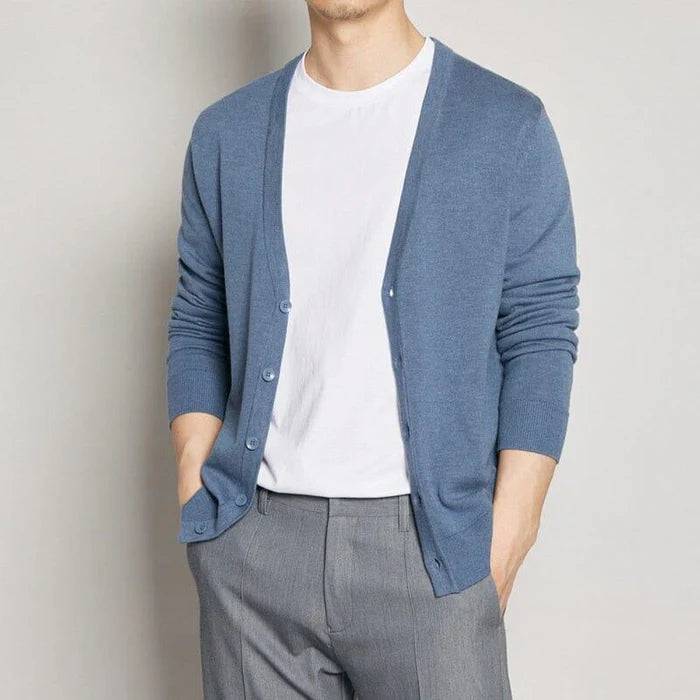 Cardigan Masculino Com Botões - (Promoção de Inverno 2025)