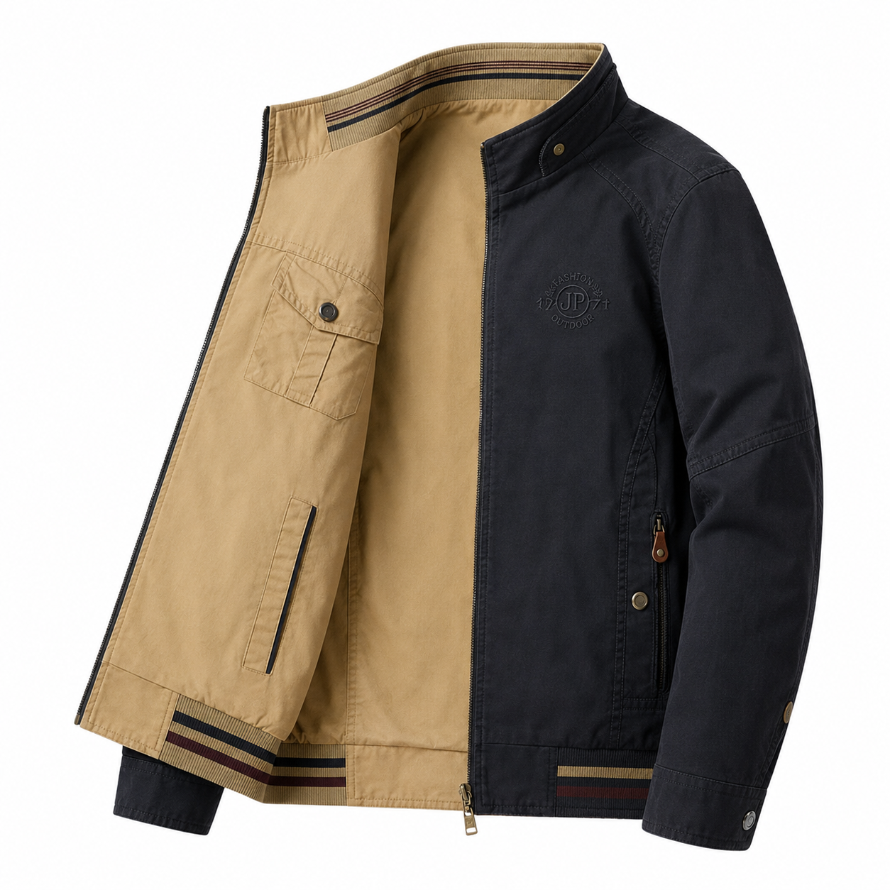 Casaco Masculino Militar Reversível de Algodão
