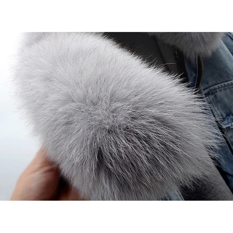 Jaqueta Jeans Feminina com Forro Para Inverno – (Promoção de Inverno 2025)