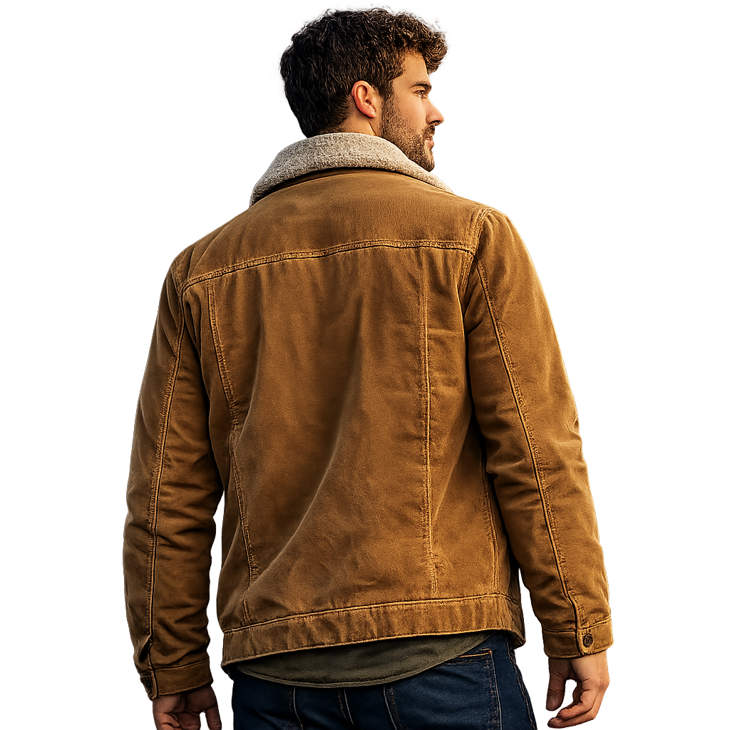 Jaqueta Masculina de Veludo com Interior Forrado
