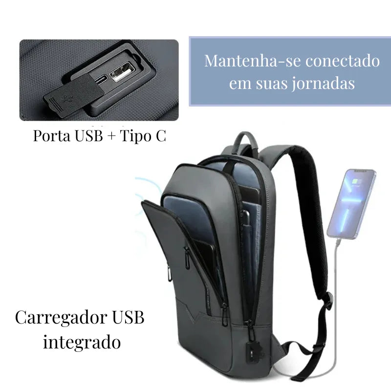 Mochila Executiva Compacta para Notebook 17" Casualle