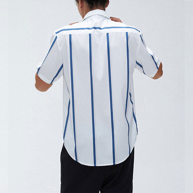 Camisa Masculina Listrada Manga Curta