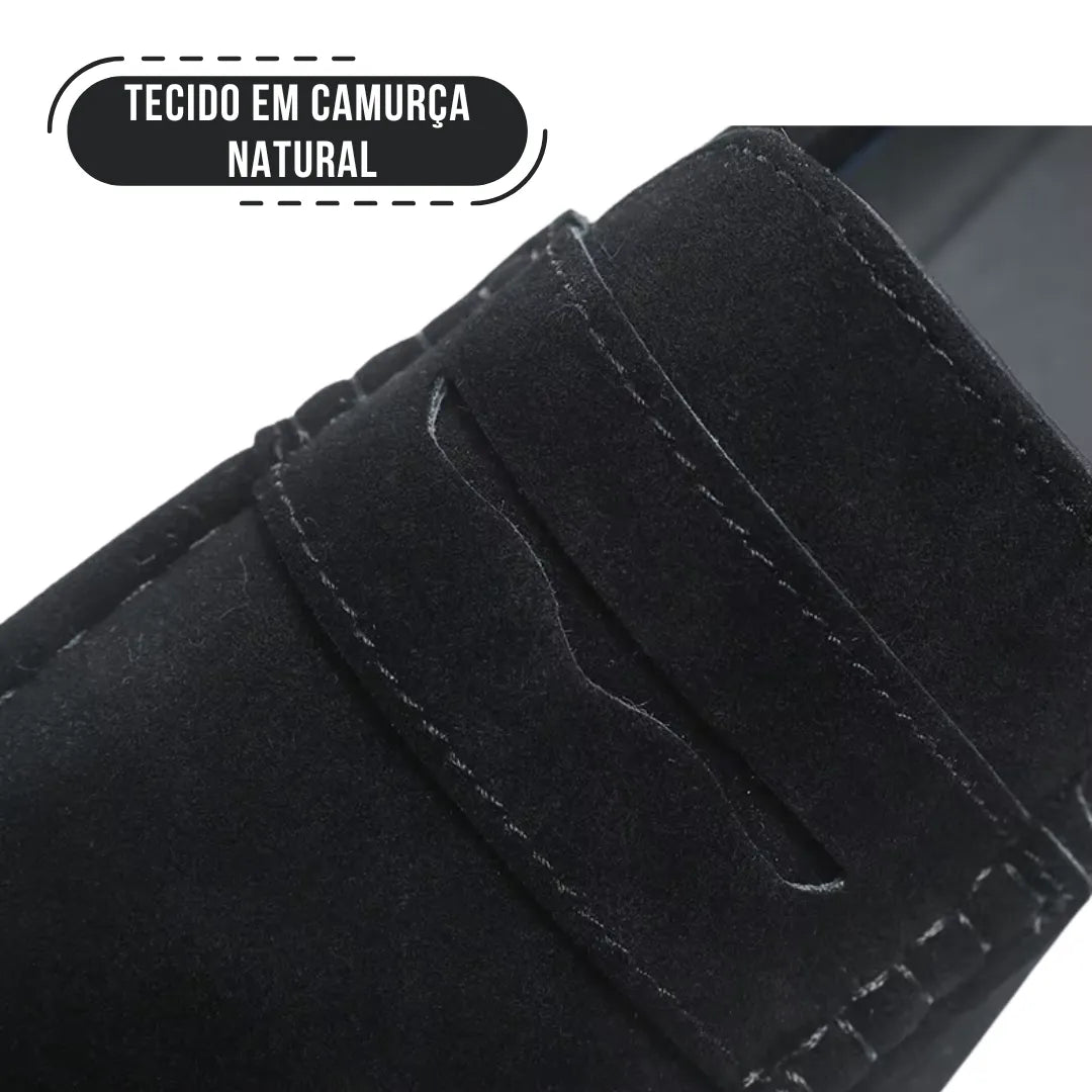 Mocassim Masculino de Camurça Allegante