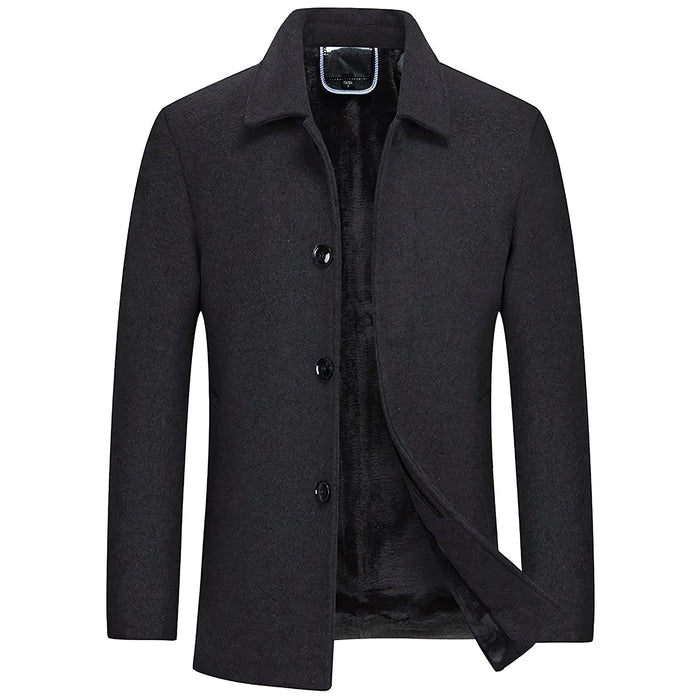 Sobretudo Masculino Curto de Lã - (Promoção de Inverno 2025)