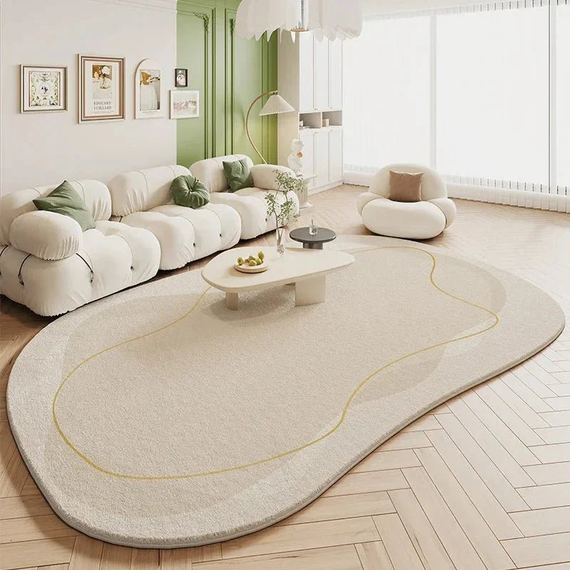 Tapete Sala De Estar Creme Irregular Lojas Sanda