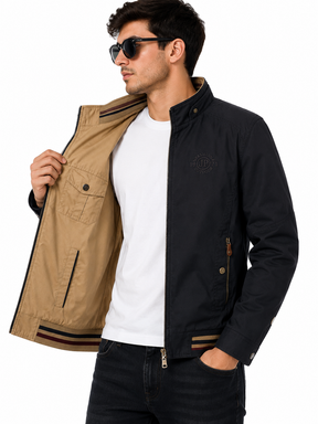 Casaco Masculino Militar Reversível de Algodão