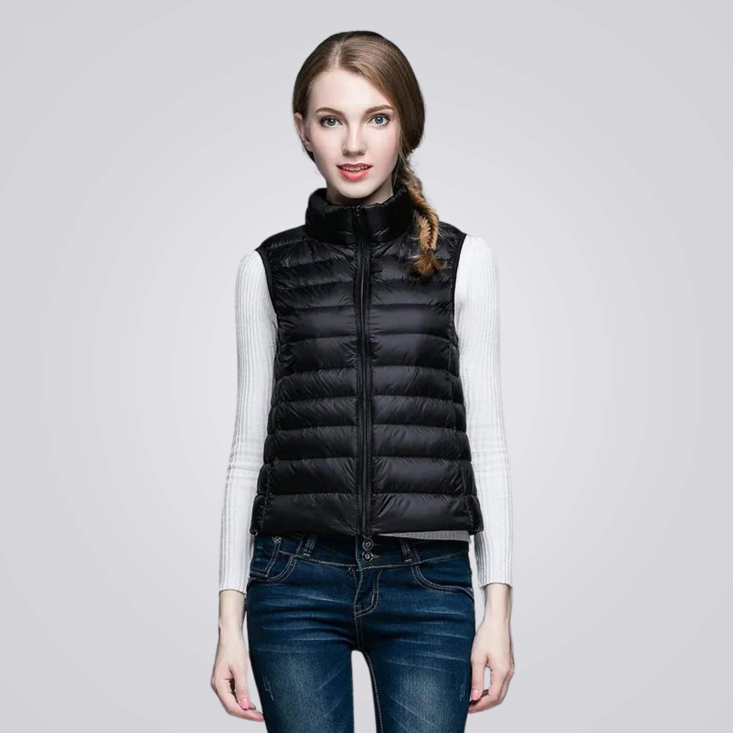 Colete Puffer Feminino Flor