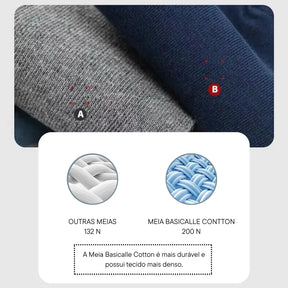 Meias Sociais de Algodão Antibacterianas