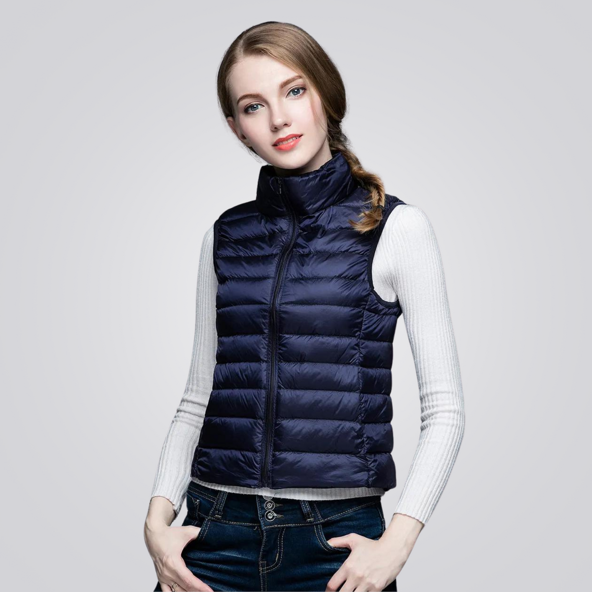 Colete Puffer Feminino Flor