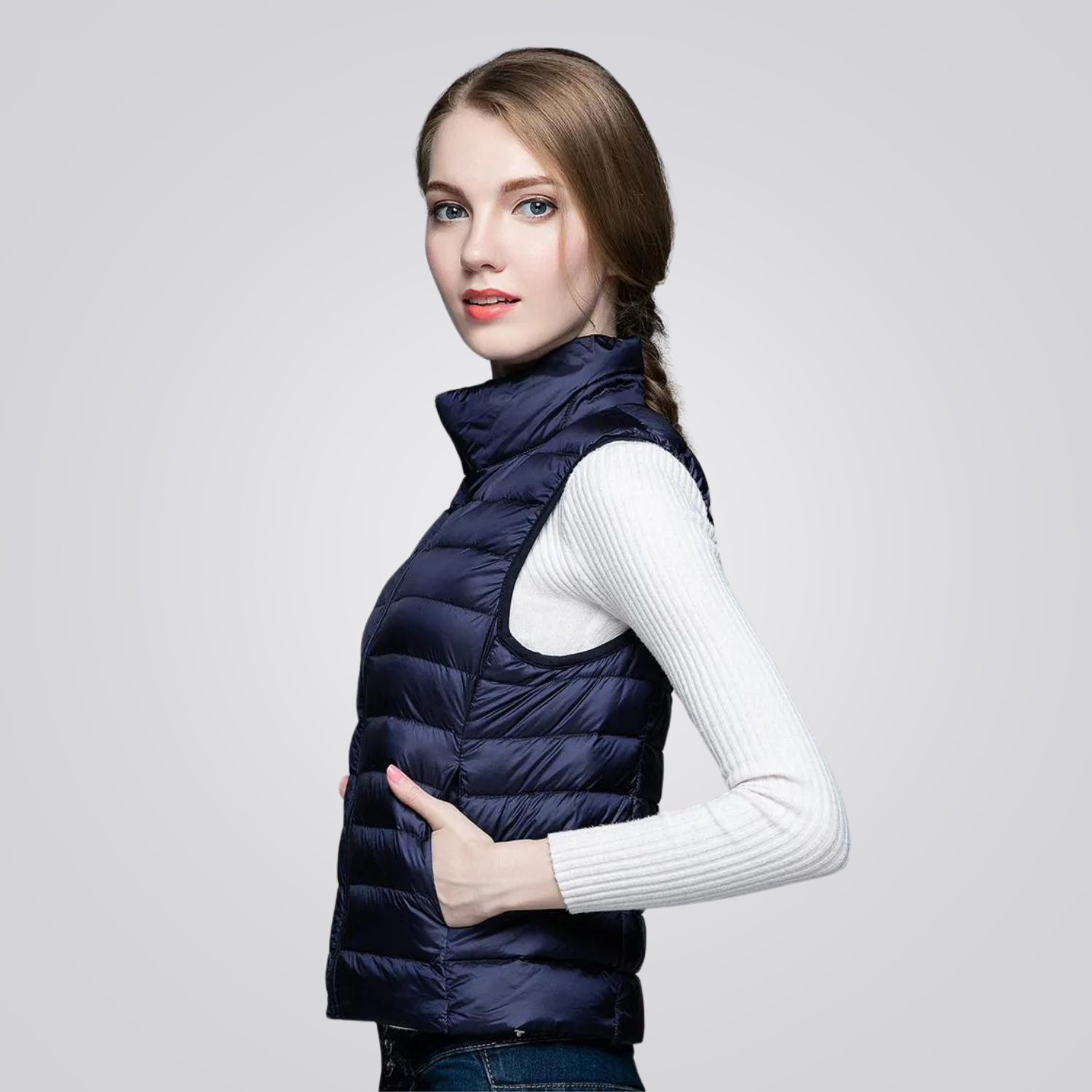 Colete Puffer Feminino Flor