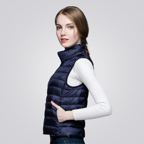 Colete Puffer Feminino Flor