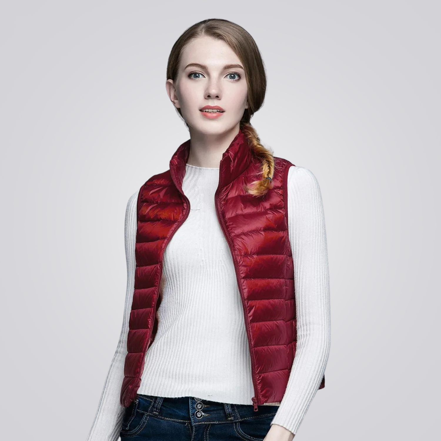 Colete Puffer Feminino Flor