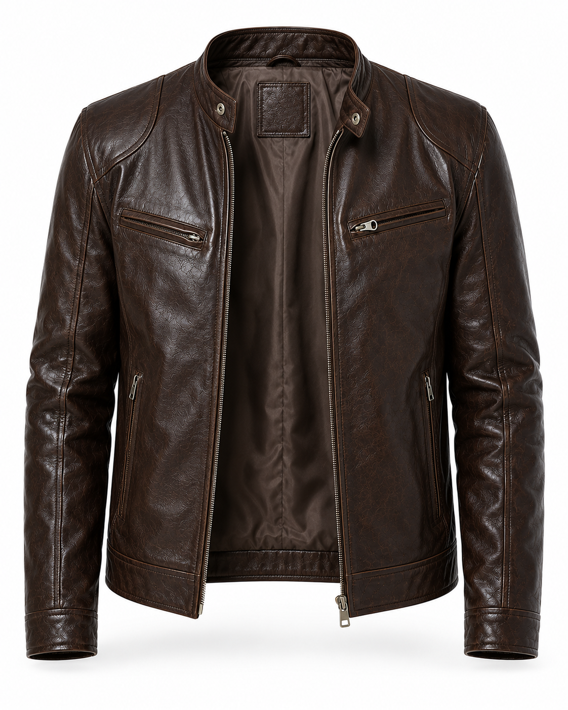 Jaqueta de Couro Masculina Racer