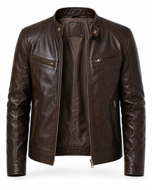 Jaqueta de Couro Masculina Racer