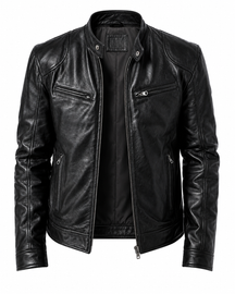 Jaqueta de Couro Masculina Racer