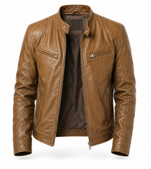 Jaqueta de Couro Masculina Racer