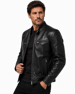 Jaqueta de Couro Masculina Racer