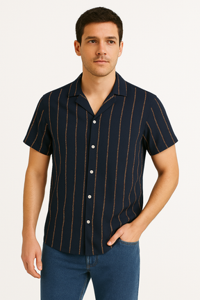 Camisa Social Manga Curta Lyris