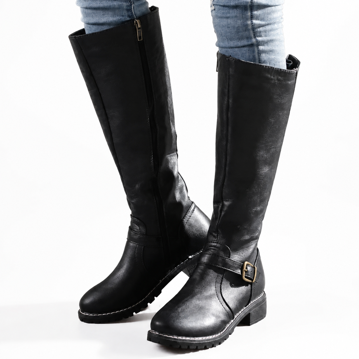 Bota de Couro Cano Alto Clássica