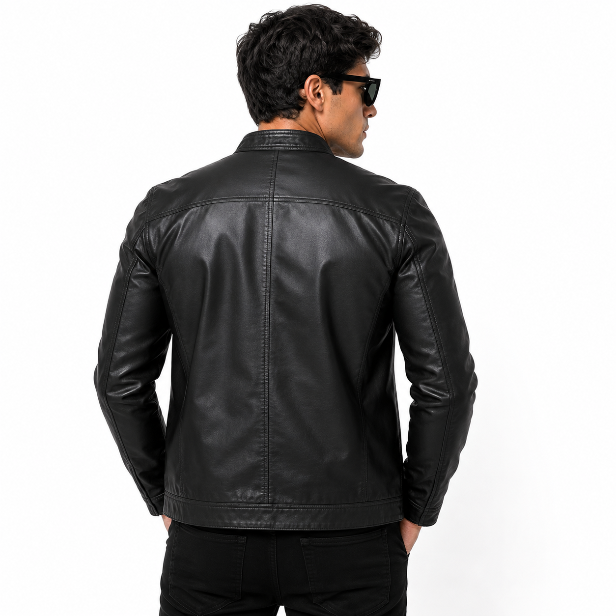 Jaqueta Masculina Gola Alta Slim