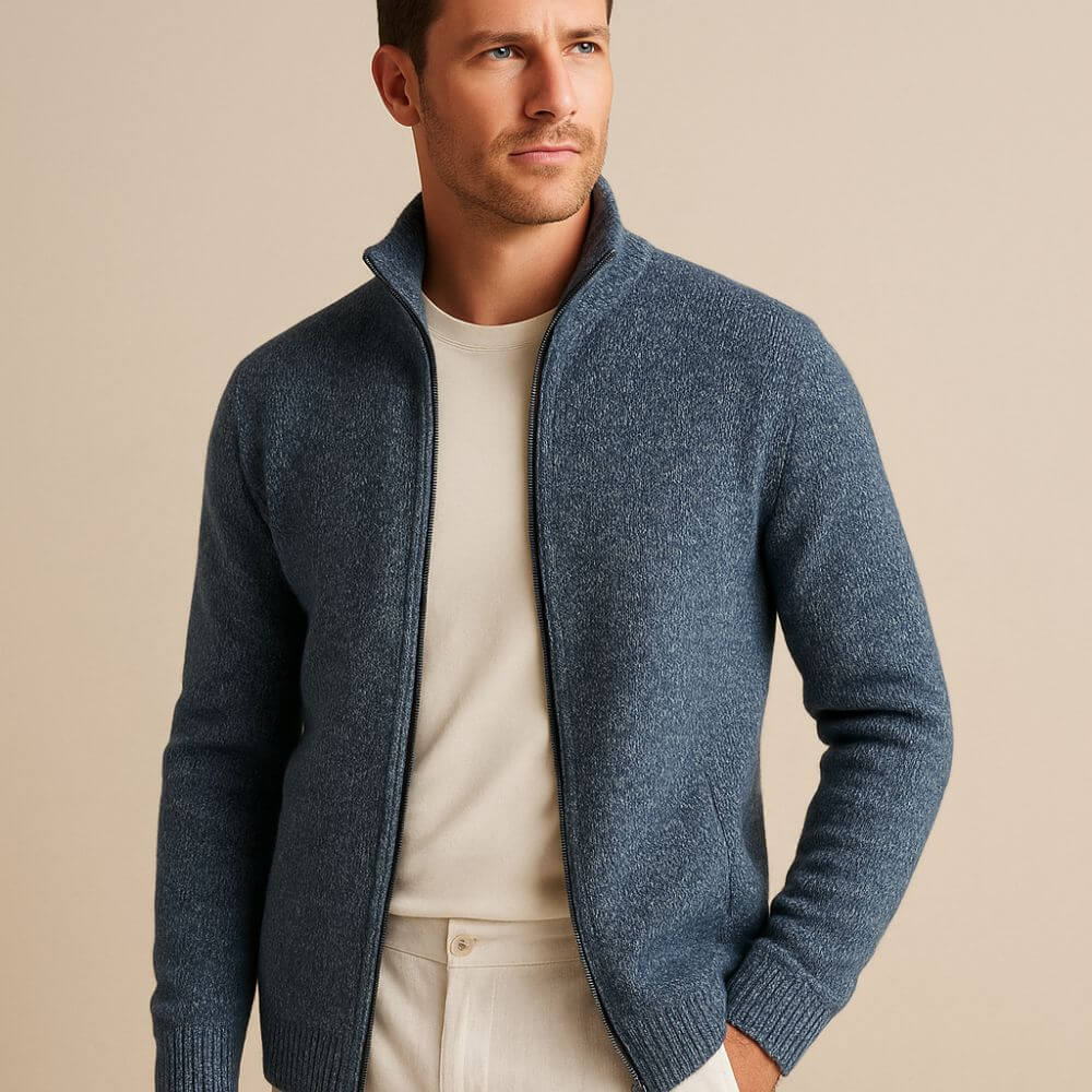 Cardigan Masculino de Malha Verona