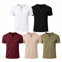 Camiseta Masculina Gola Henley Campeche