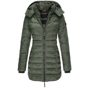 Casaco Feminino de Inverno com Capuz e Zíper - Acolhedor, Elegante e Leve - (Promoção de Inverno 2025)