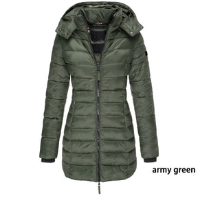 Casaco Feminino de Inverno com Capuz e Zíper - Acolhedor, Elegante e Leve - (Promoção de Inverno 2025)