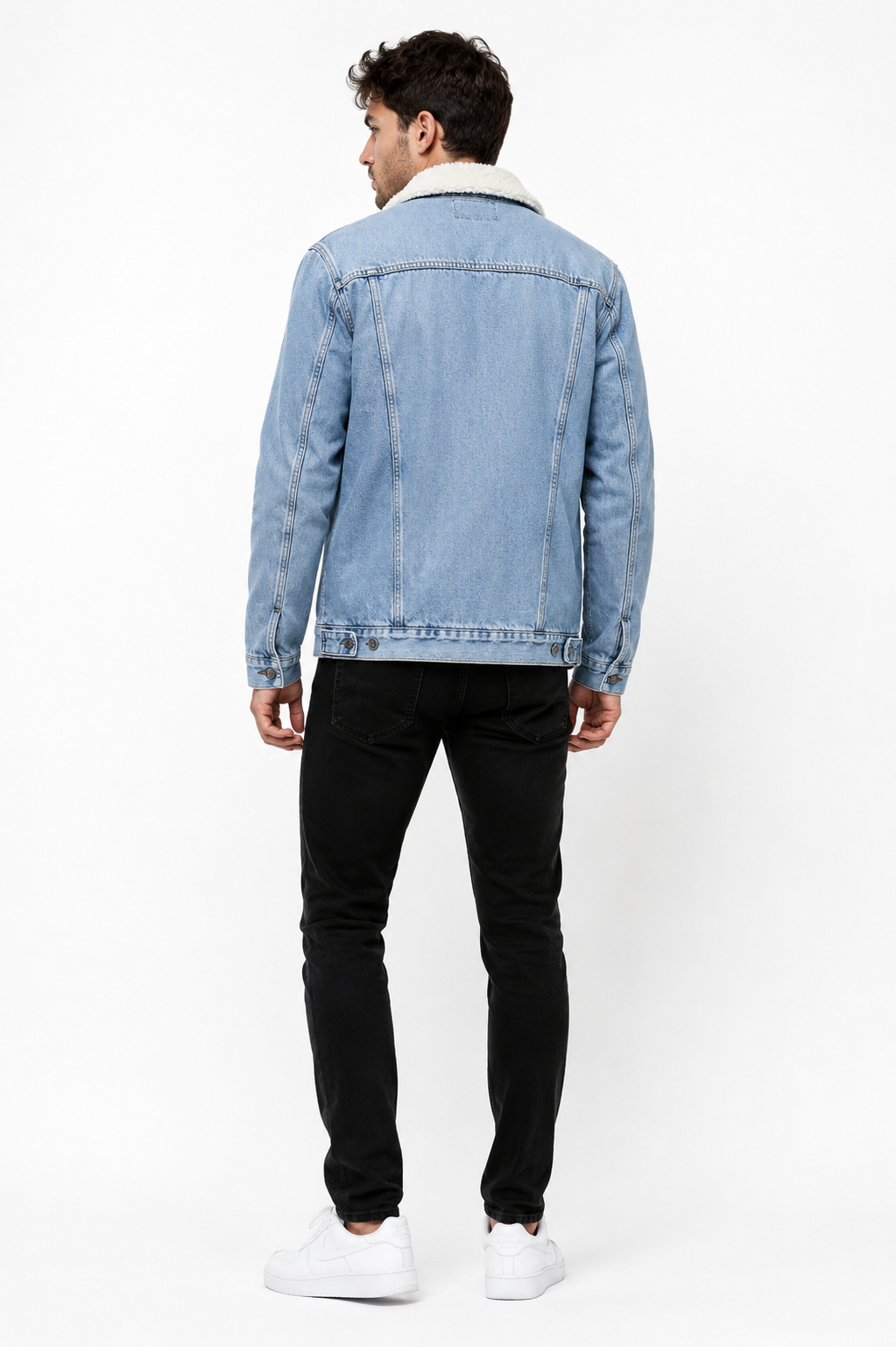 Jaqueta Jeans Masculina Forrada em Lã