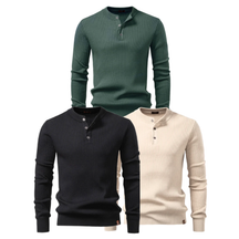 Camiseta Masculina Henley Manga Longa Siena