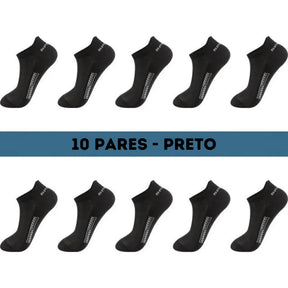 Meias Soquete Algodão - Kit 10 Pares
