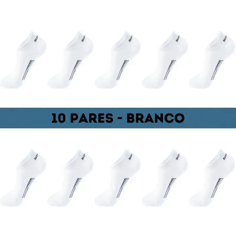 Meias Soquete Algodão - Kit 10 Pares