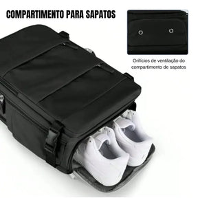 Mochila Executiva 50L Impermeável Multicompartimentos