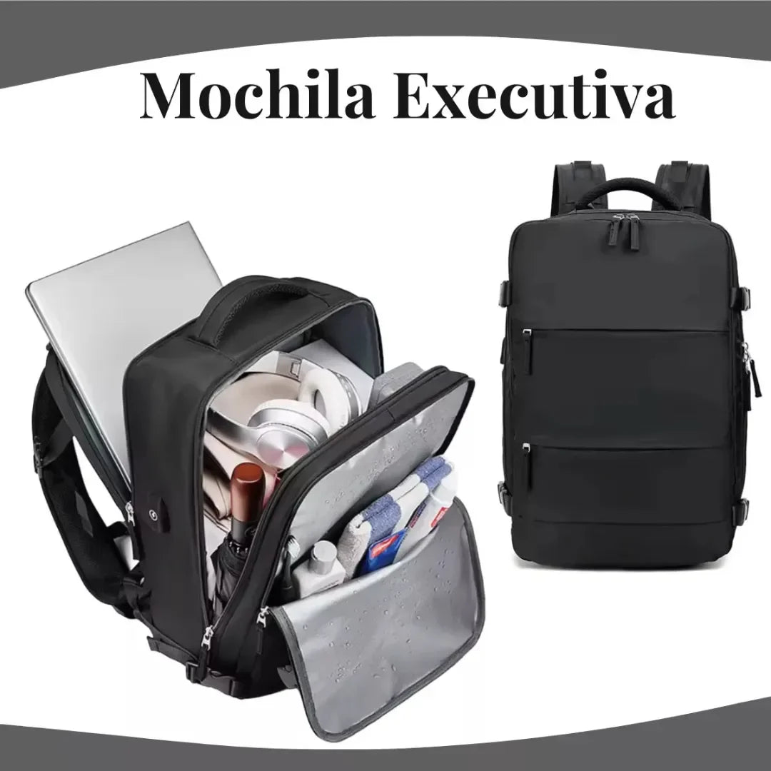 Mochila Executiva 50L Impermeável Multicompartimentos