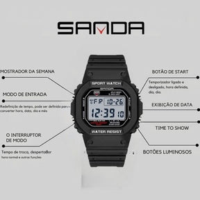 relogio masculino pulseira de borracha
