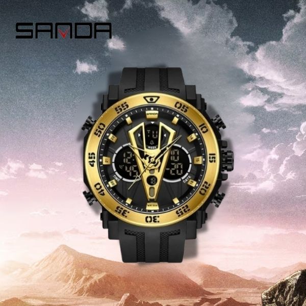 relogio masculino dourado
