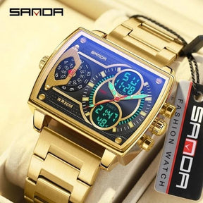 Relógio Masculino Dourado Rider - Sanda