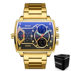 Relógio Masculino Dourado Rider - Sanda