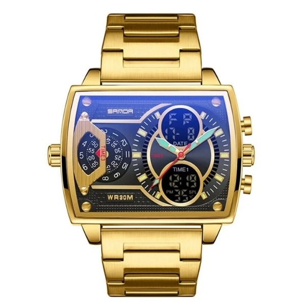 Relógio Masculino Dourado Rider - Sanda